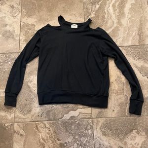 Super soft cold shoulder casual sweater